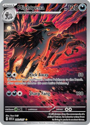 Mightyena 243/217 Illustration Rare Ascended Heroes Pokemon Near Mint