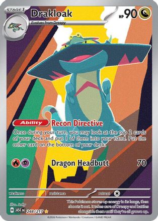 Drakloak 248/217 Illustration Rare Ascended Heroes Pokemon Near Mint