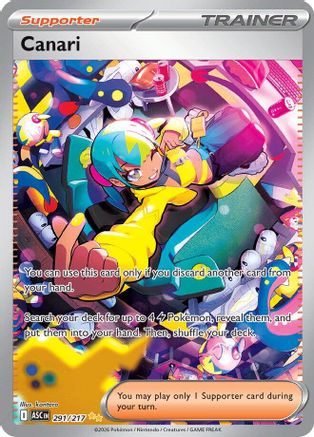 Canari 291/217 Special Illustration Rare Ascended Heroes Pokemon Near Mint