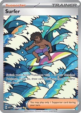 Surfer 293/217 Special Illustration Rare Ascended Heroes Pokemon Near Mint