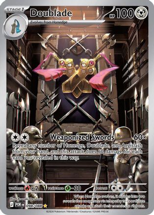 Doublade 098/088 Holo Illustration Rare Perfect Order Pokemon Near Mint