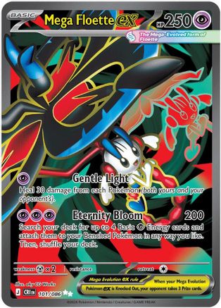 Mega Floette ex 101/086 Ultra Rare Chaos Rising Pokemon Near Mint