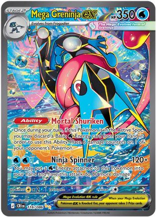 Mega Greninja ex 116/086 Holo Special Illustration Rare Chaos Rising Pokemon NM