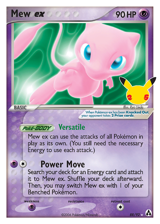 Mew ex 88/92 Classic Collection Celebrations: Classic Collection Pokemon NM