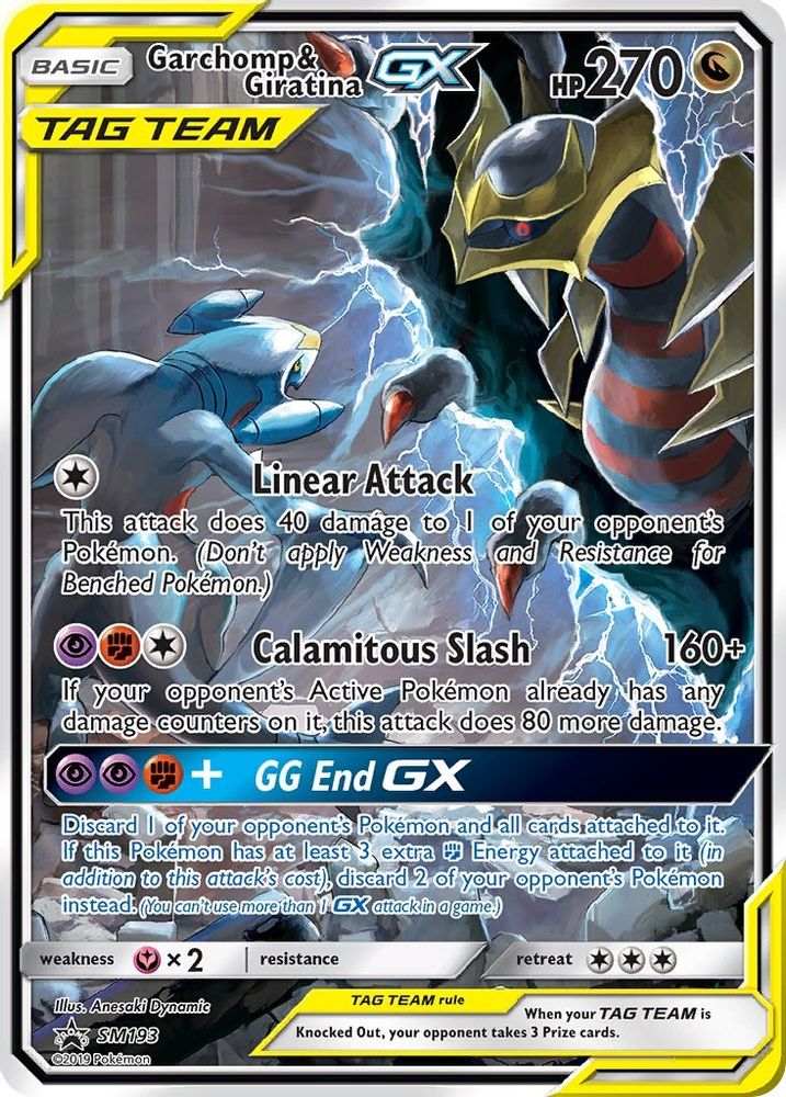 Garchomp & Giratina GX - SM193 Holo Promo Sun & Moon Promo Pokemon LP