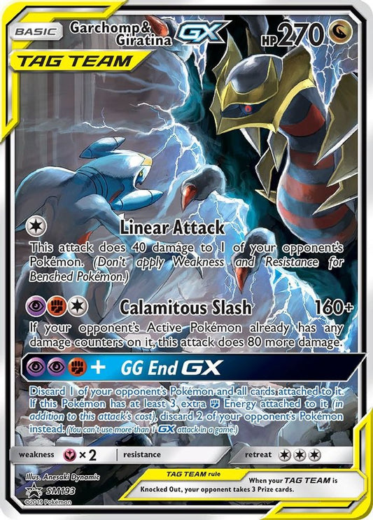 Garchomp & Giratina GX - SM193 Holo Promo Sun & Moon Promo Pokemon LP