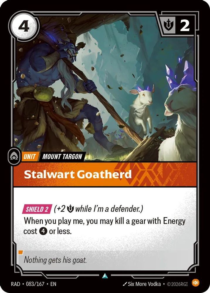 Stalwart Goatherd 083/167 Uncommon Radiance Riftbound Near Mint