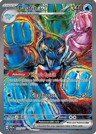 Palafin ex 151/131 Special Illustration Rare Prismatic Evolutions Pokemon NM