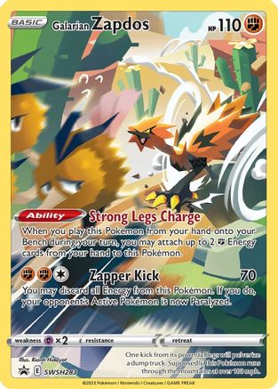 Galarian Zapdos SWSH283 Holo Promo Sword & Shield Promo Pokemon Near Mint