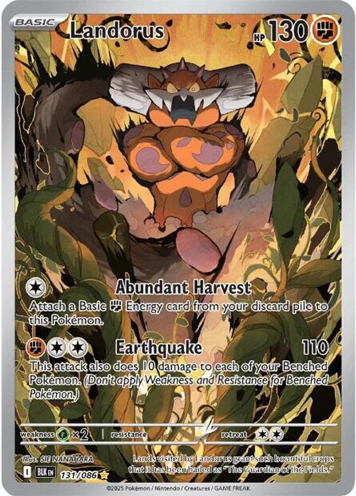 Landorus 131/086 Holo Illustration Rare Black Bolt Pokemon Near Mint