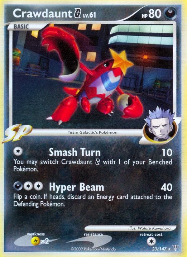 Crawdaunt G 23/147 Rare Supreme Victors Pokemon Near Mint