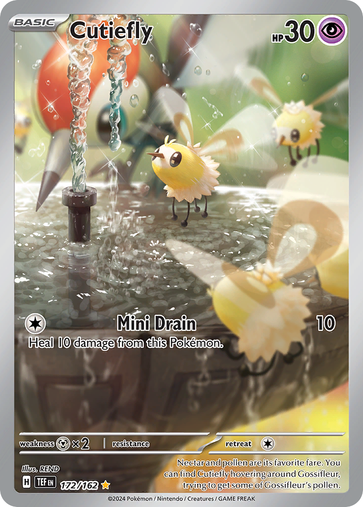 Cutiefly 172/162 Illustration Rare Temporal Forces Pokemon Near Mint