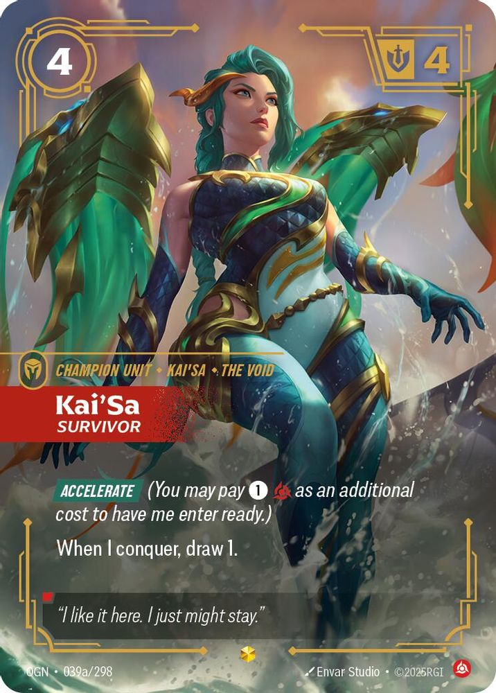 Kai'Sa - Survivor (Alternate Art) 039A/298 Showcase Origins Riftbound Foil NM