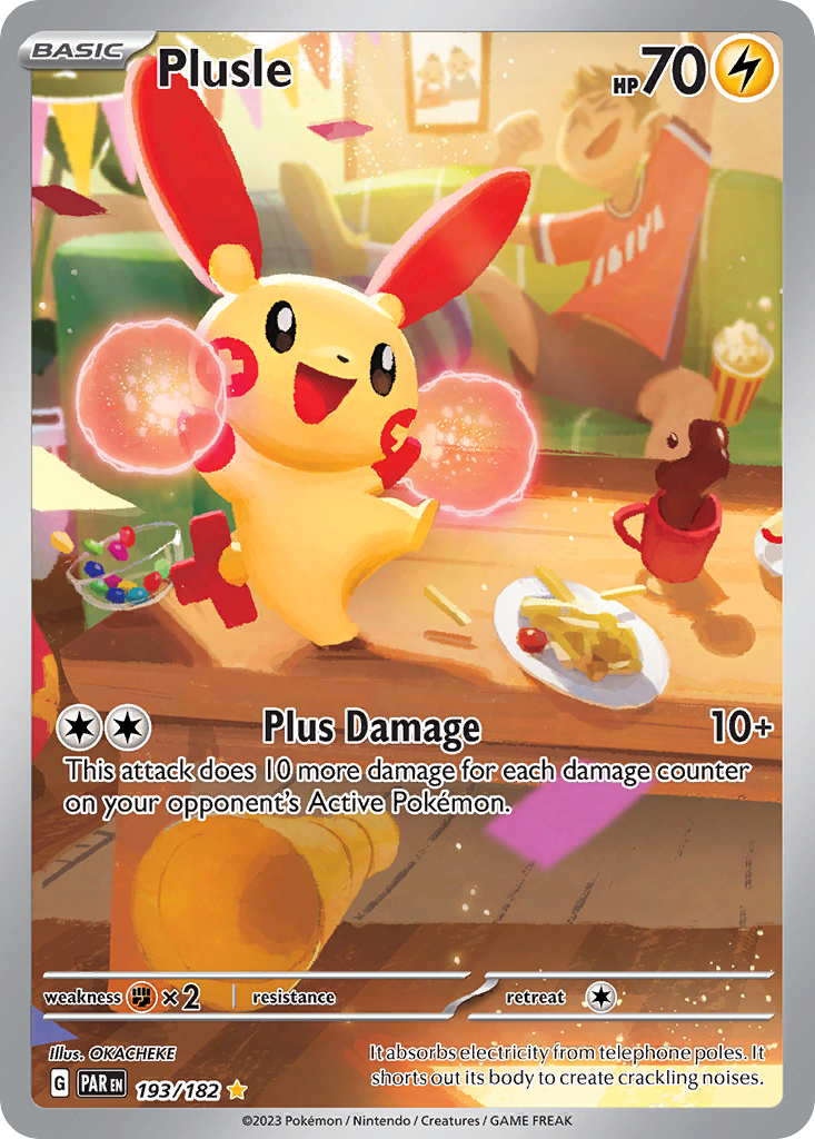 Plusle 193/182 Illustration Rare Paradox Rift Pokemon Holo Near Mint