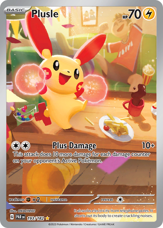 Plusle 193/182 Illustration Rare Paradox Rift Pokemon Holo Near Mint