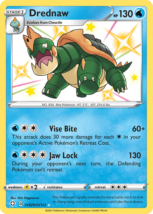 Drednaw SV029/SV122 Shiny Rare Shining Fates Shiny Vault Pokemon Near Mint