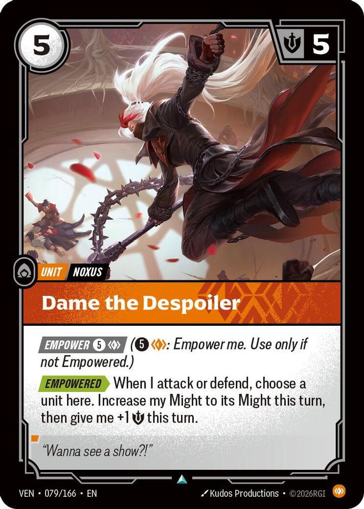 Dame the Despoiler 079/166 Uncommon Vendetta Riftbound Near Mint