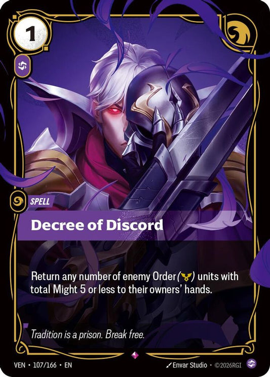 Decree of Discord 107/166 Rare Vendetta Riftbound Foil Near Mint