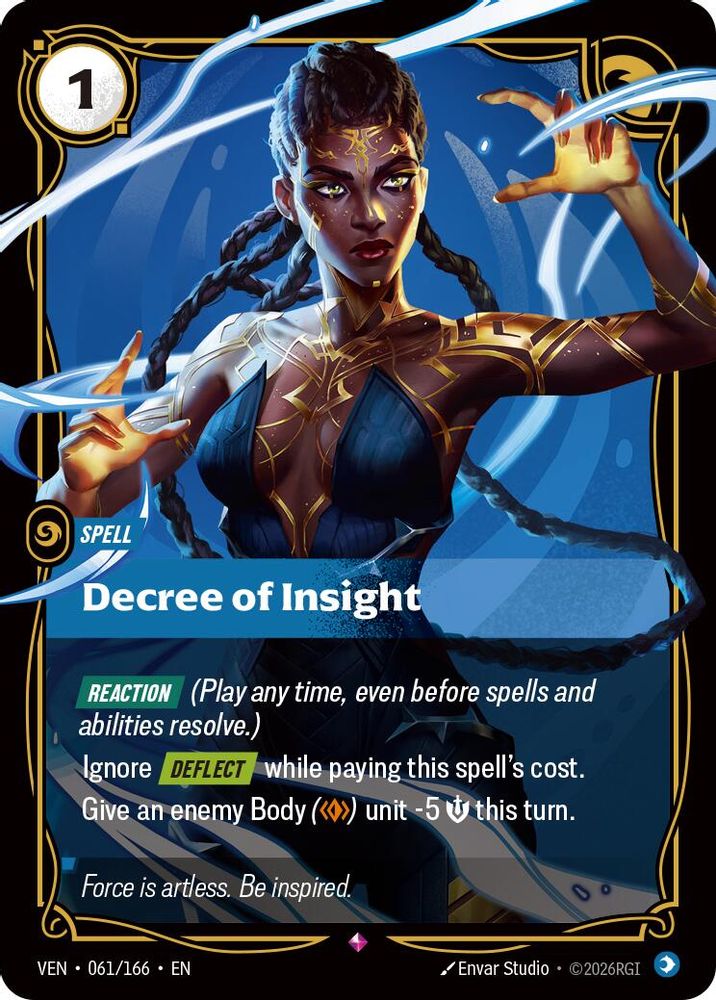 Decree of Insight 061/166 Rare Vendetta Riftbound Foil Near Mint
