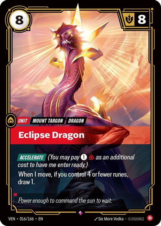 Eclipse Dragon 016/166 Rare Vendetta Riftbound Foil Near Mint