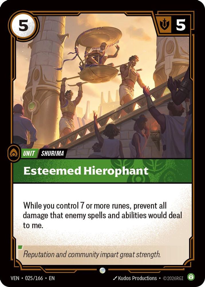 Esteemed Hierophant 025/166 Common Vendetta Riftbound Near Mint