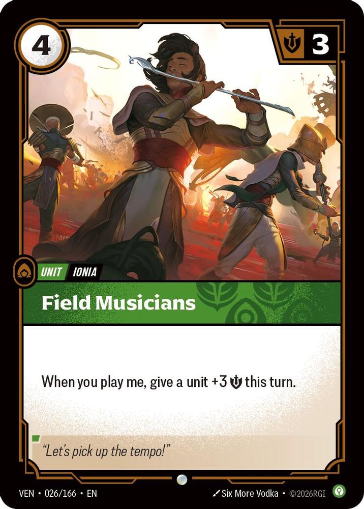 Field Musicians 026/166 Common Vendetta Riftbound Near Mint