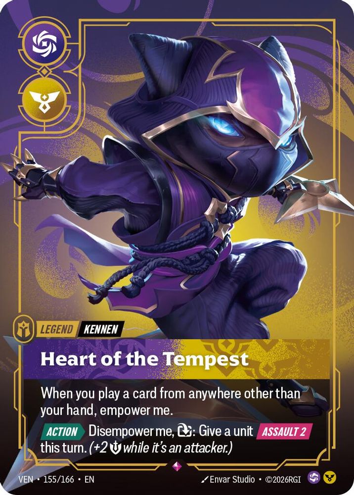 Yordle, Kennen - Heart of the Tempest 155/166 Rare Vendetta Riftbound Foil NM
