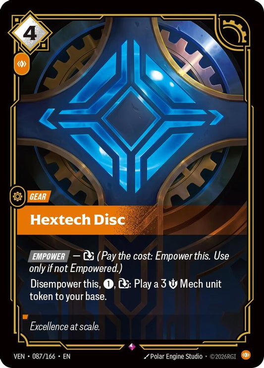 Hextech Disc 087/166 Rare Vendetta Riftbound Foil Near Mint
