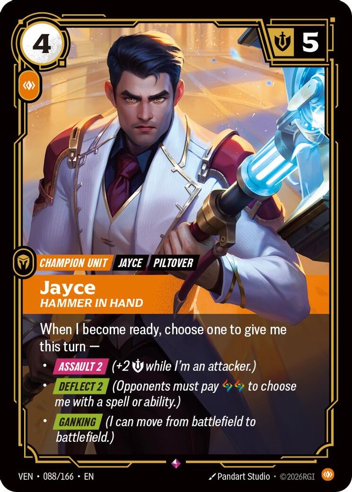 Jayce, Hammer in Hand 088/166 Rare Vendetta Riftbound Foil Near Mint