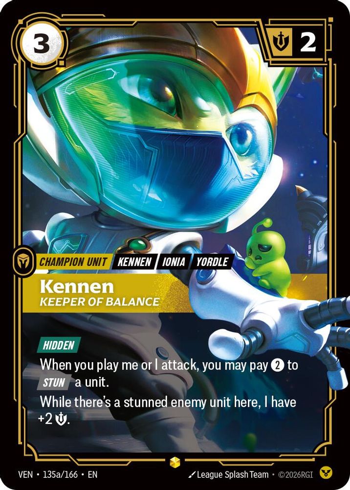 Kennen - Keeper of Balance (Alternate Art) 135A/166 Vendetta Riftbound Foil NM