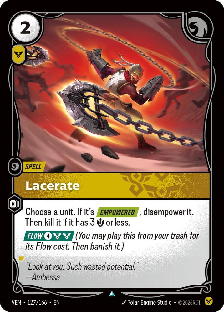 Lacerate 127/166 Common Vendetta Riftbound Near Mint
