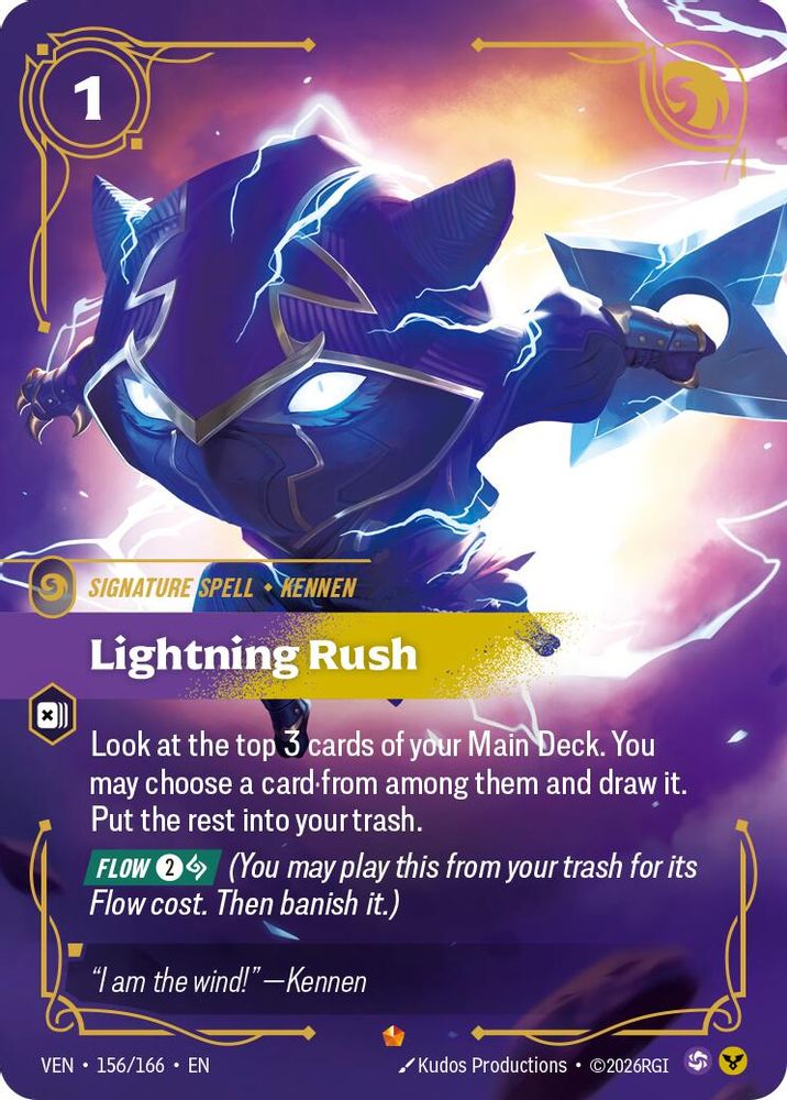 Lightning Rush 156/166 Epic Vendetta Riftbound Foil Near Mint