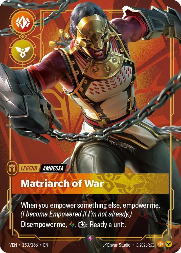 Ambessa - Matriarch of War 153/166 Rare Vendetta Riftbound Foil Near Mint
