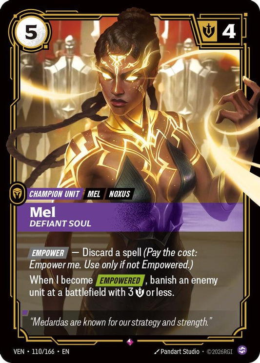 Mel, Defiant Soul 110/166 Rare Vendetta Riftbound Foil Near Mint