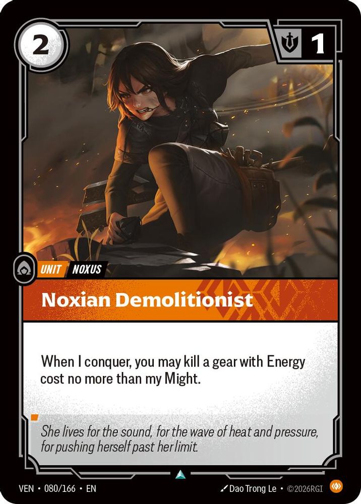 Noxian Demolitionist 080/166 Uncommon Vendetta Riftbound Near Mint