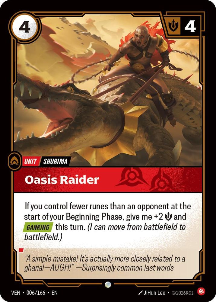 Oasis Raider 006/166 Common Vendetta Riftbound Near Mint