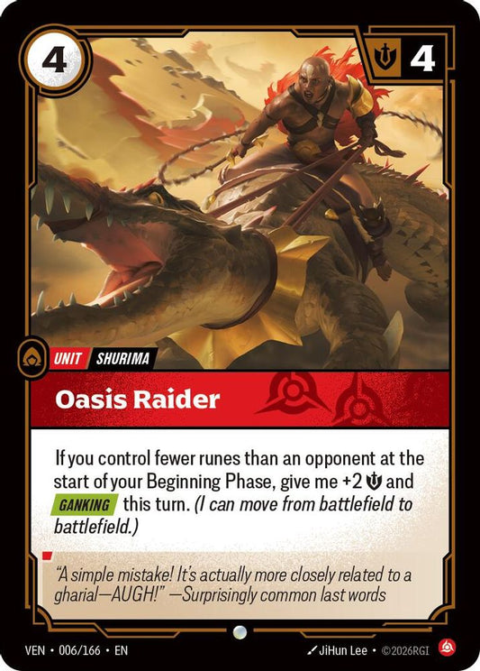 Oasis Raider 006/166 Common Vendetta Riftbound Near Mint