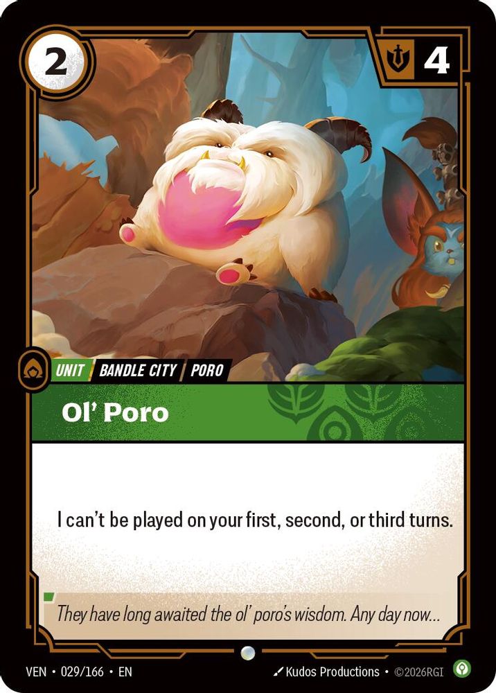 Ol' Poro 029/166 Common Vendetta Riftbound Near Mint