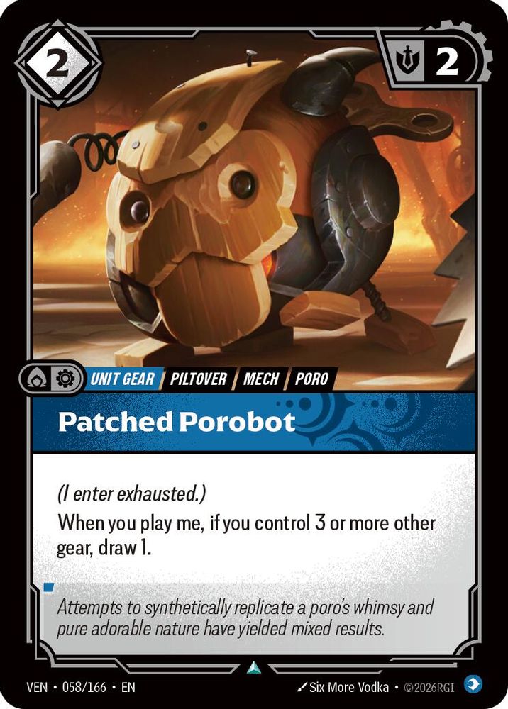 Patched Porobot 058/166 Common Vendetta Riftbound Near Mint