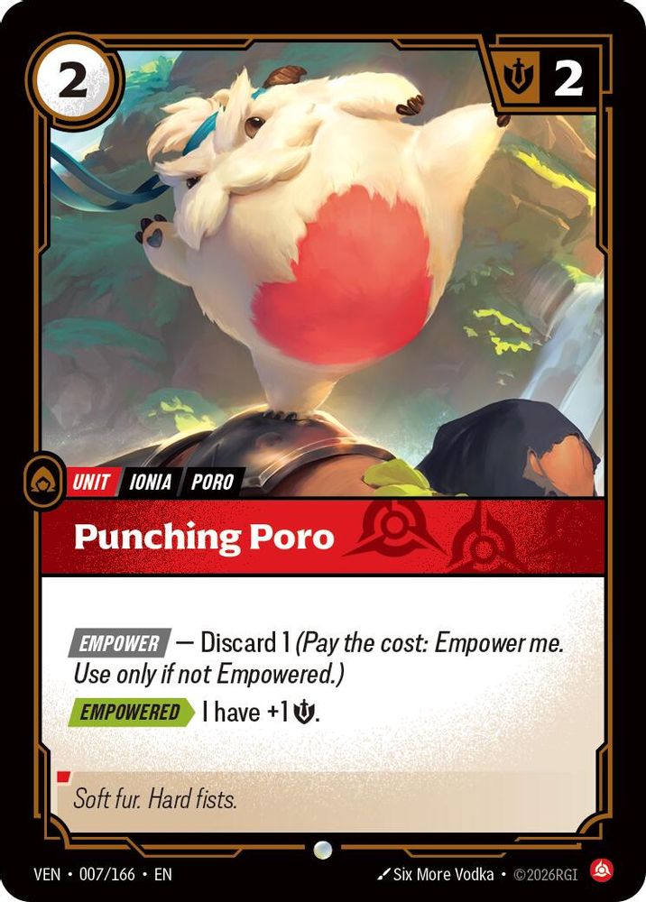 Punching Poro 007/166 Common Vendetta Riftbound Near Mint