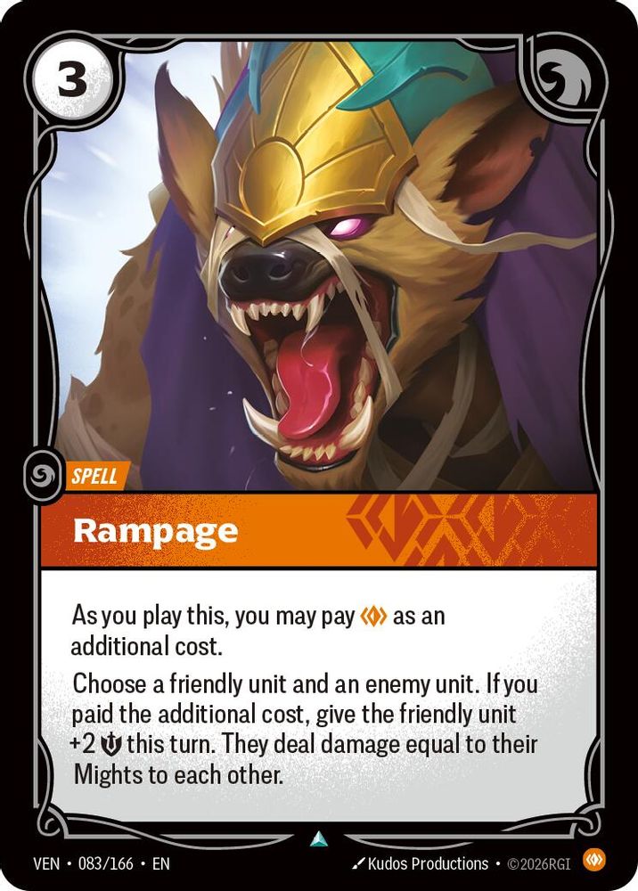 Rampage 083/166 Uncommon Vendetta Riftbound Near Mint