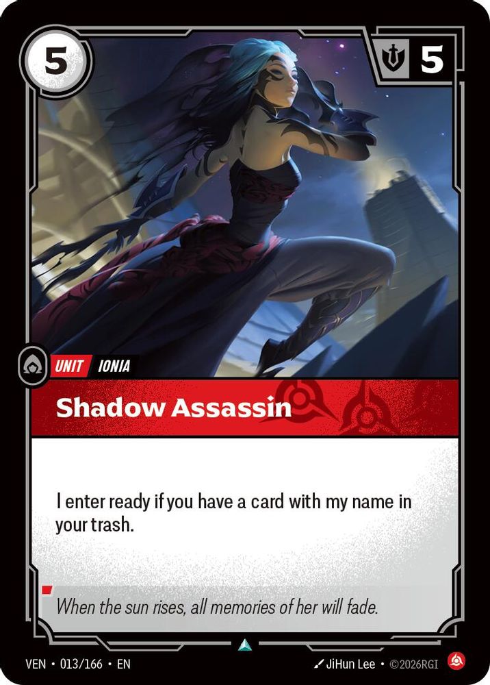 Shadow Assassin 013/166 Uncommon Vendetta Riftbound Near Mint