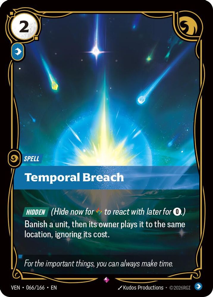 Temporal Breach 066/166 Rare Vendetta Riftbound Foil Near Mint