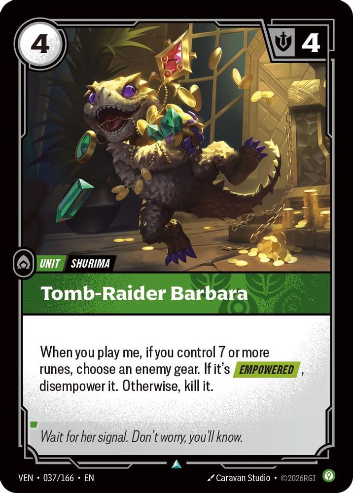 Tomb-Raider Barbara 037/166 Uncommon Vendetta Riftbound Near Mint