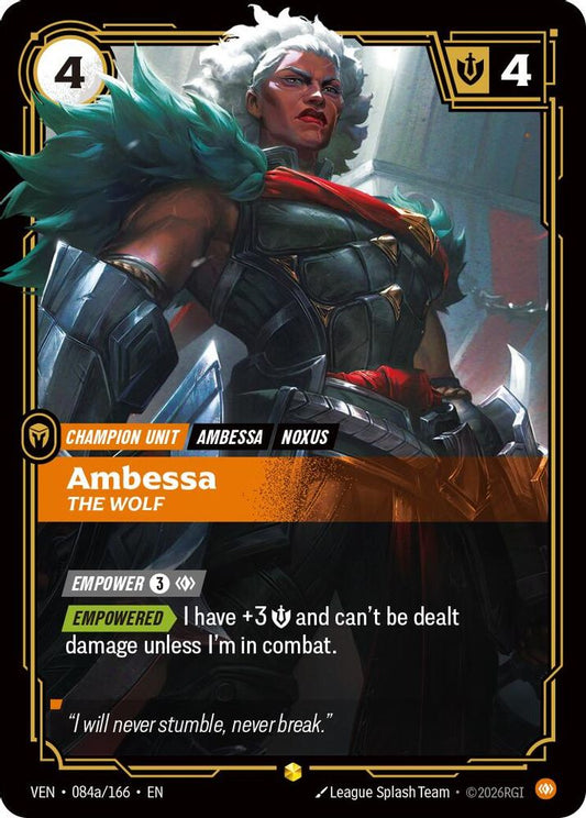 Ambessa - The Wolf (Alternate Art) 084A/166 Showcase Vendetta Riftbound Foil NM