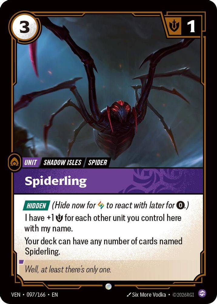Spiderling 097/166 Common Vendetta Riftbound Near Mint