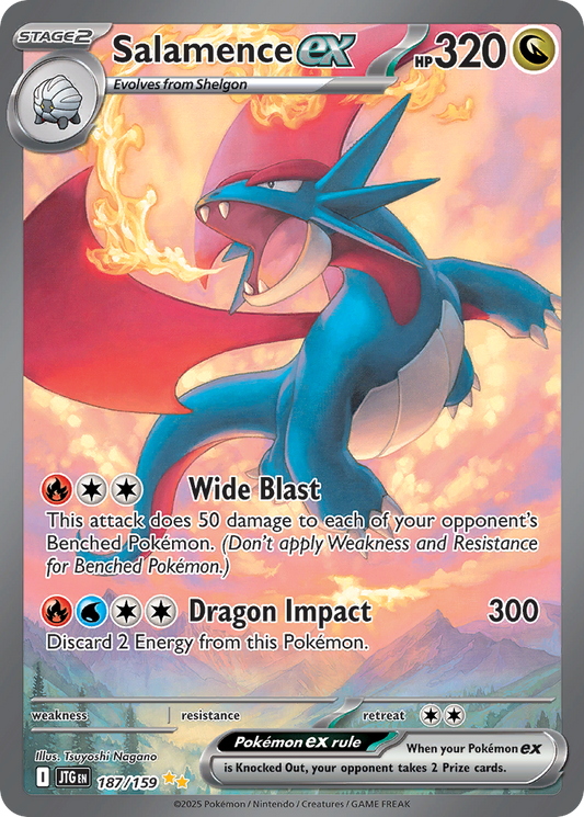 Salamence ex 187/159 Special Illustration Rare Journey Together Pokemon Holo NM