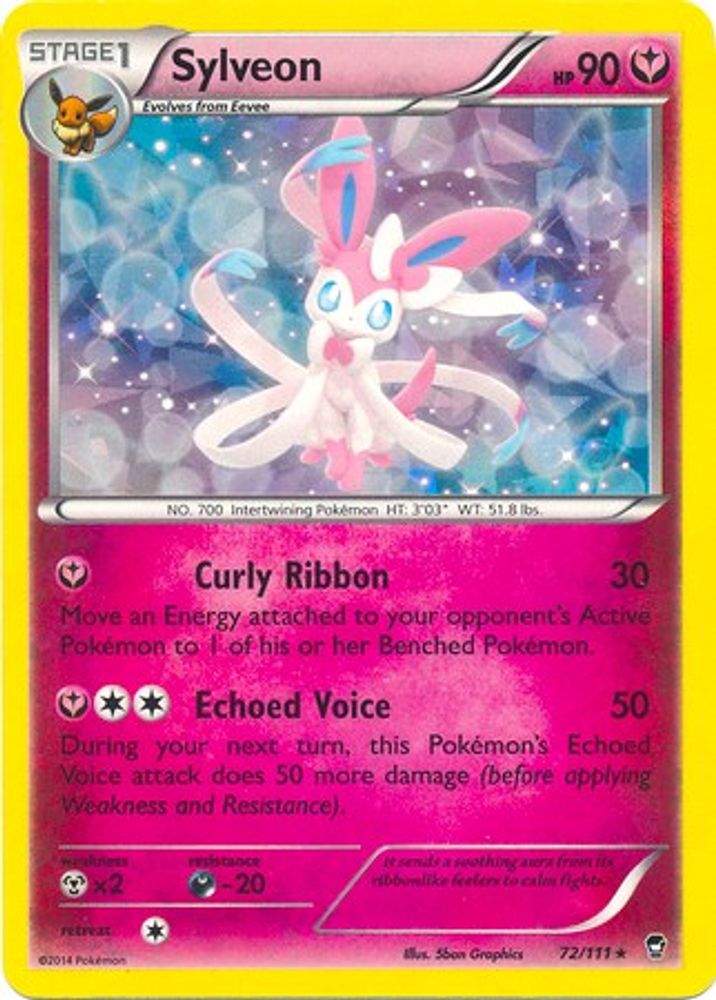 Sylveon (XY Furious Fists) 72/111 Holo Rare Deck Exclusives Pokemon LP