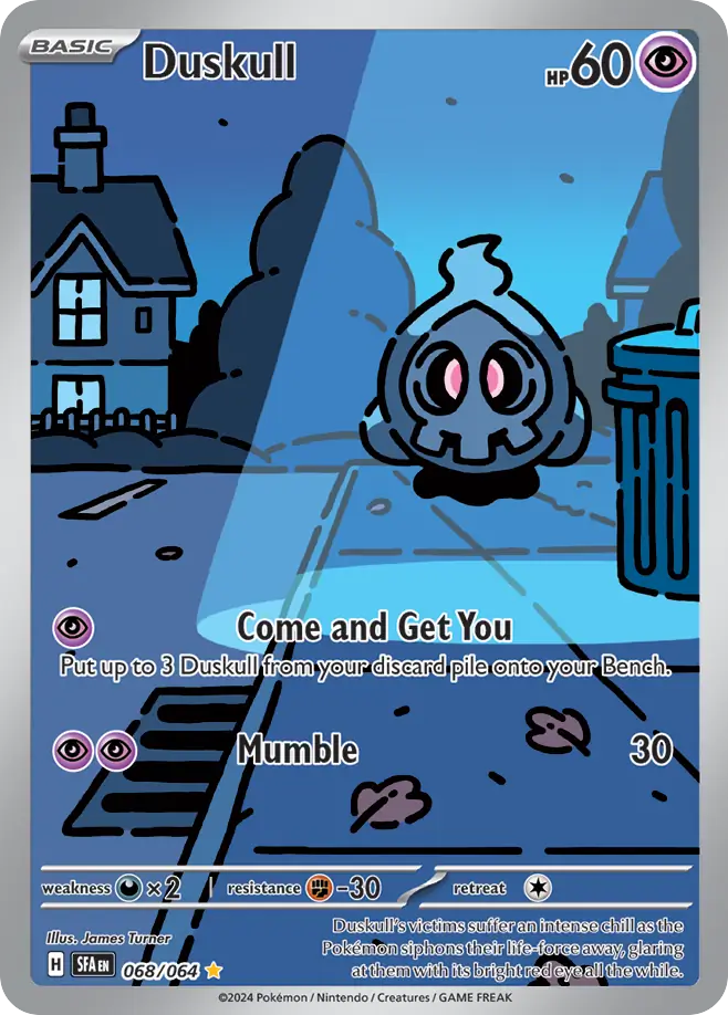 Duskull 068/064 Illustration Rare Shrouded Fable Pokemon Holo Near Mint