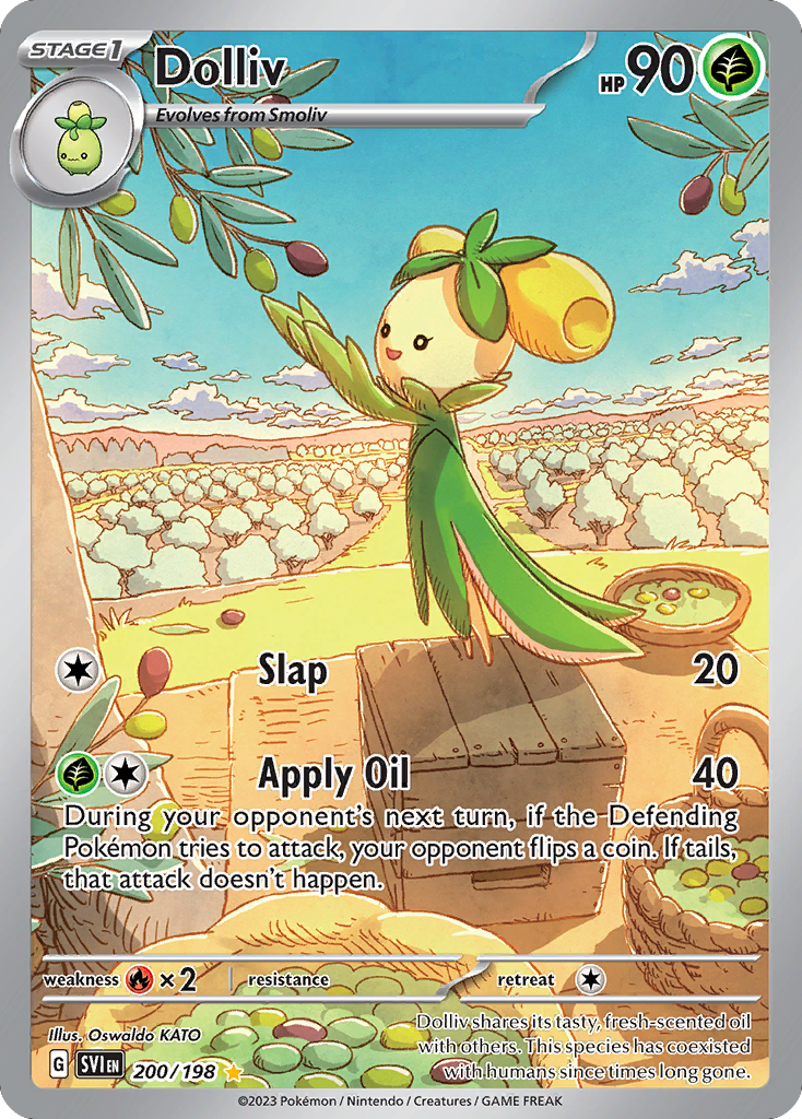 Dolliv 200/198 Illustration Rare Scarlet & Violet Pokemon Near Mint